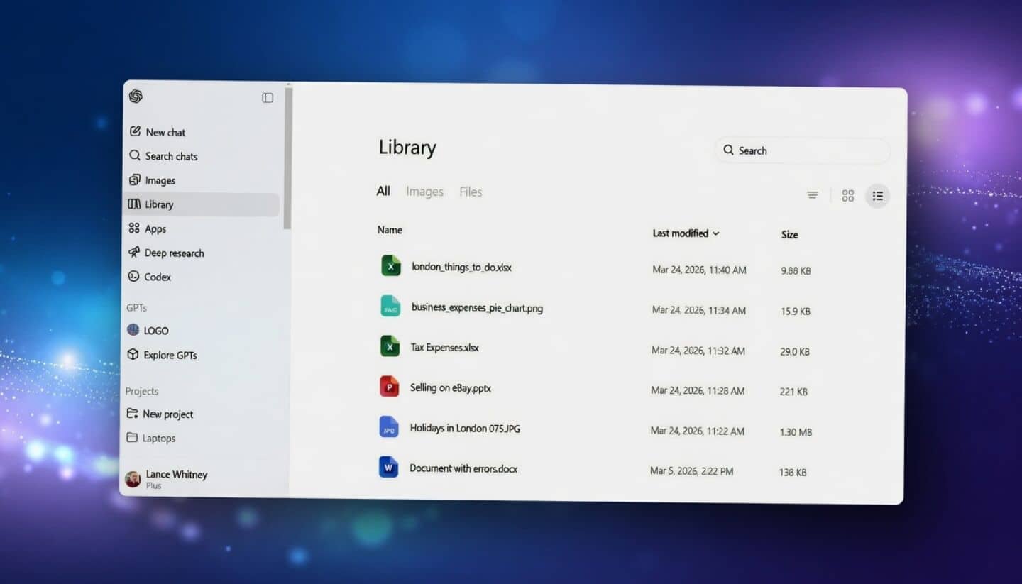 ChatGPT Library launches to organize uploaded and AI made files