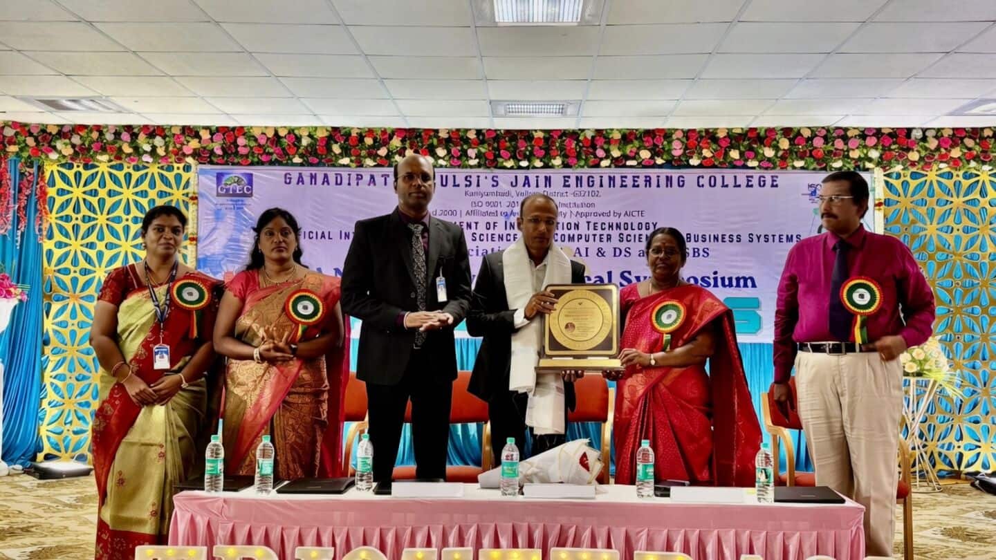 Ganadipathy Tulsi's Jain Engineering College hosted Triquetra'26 AI symposium