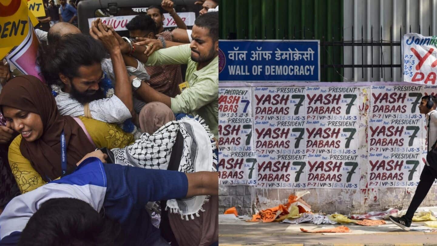 Final day DUSU campaigning at Delhi University ends in clashes