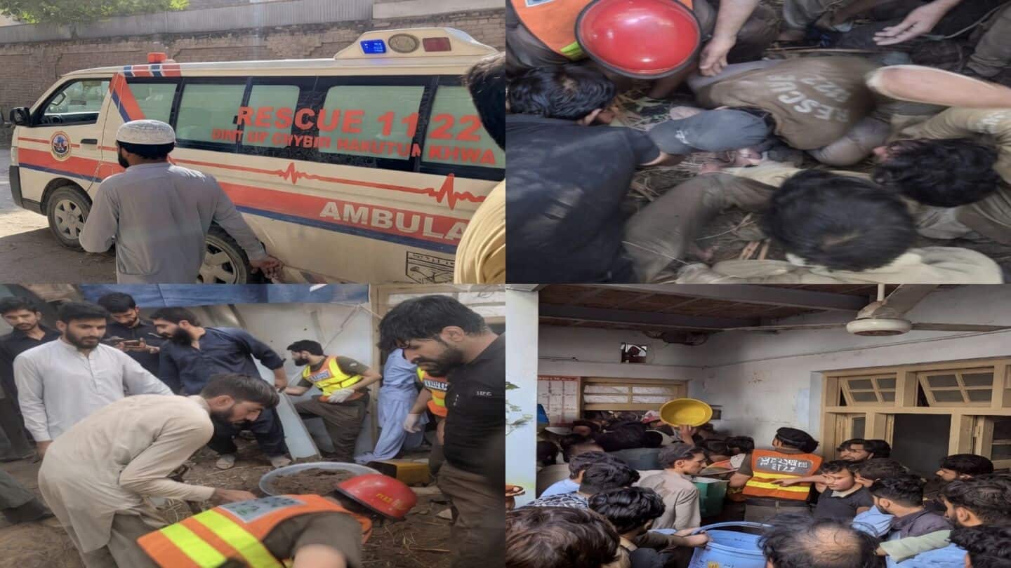 Roof collapse at Peshawar private school kills 18, mostly students