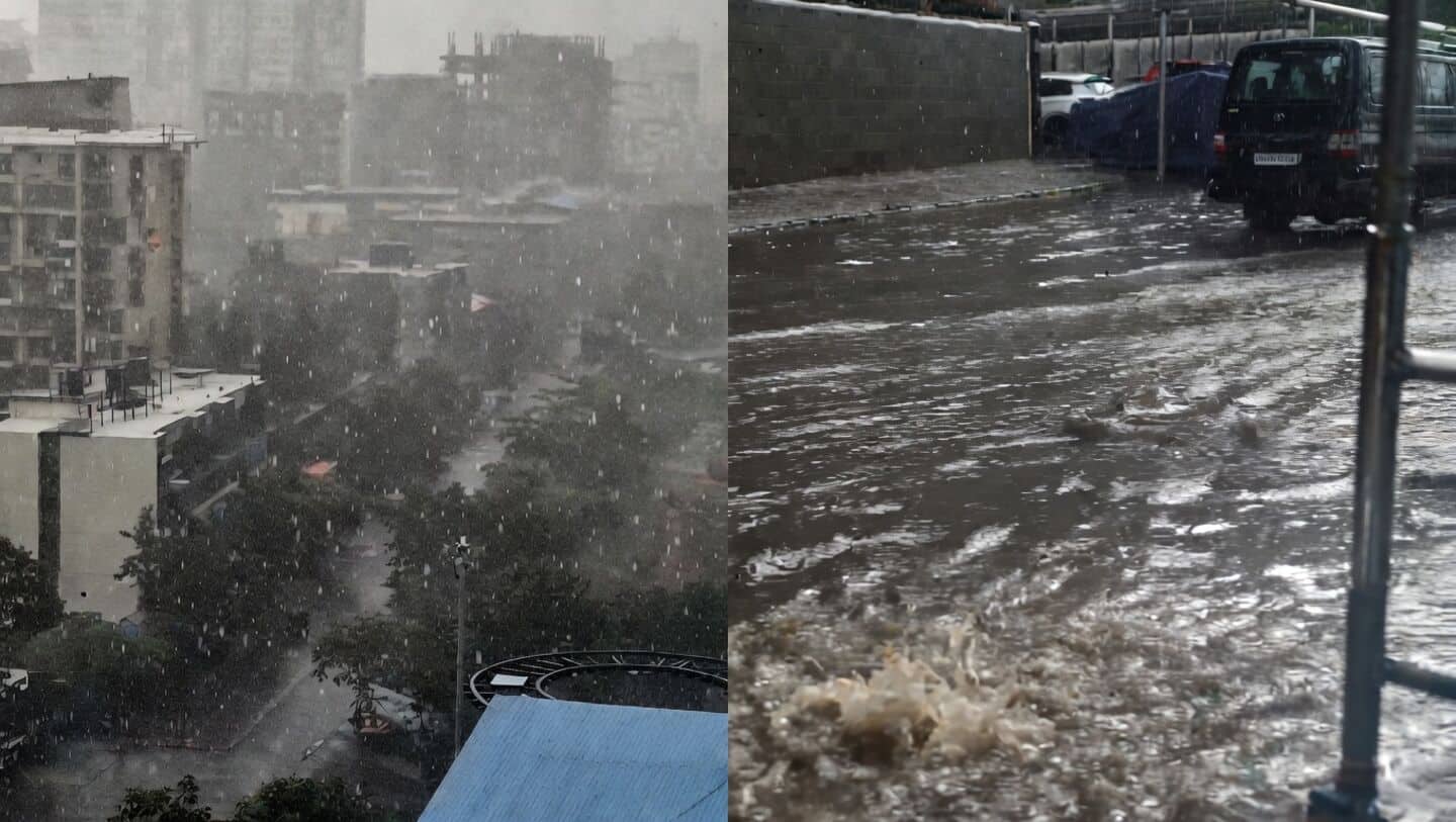 Wednesday morning rain cools Mumbai, leaves waterlogged streets, traffic jams