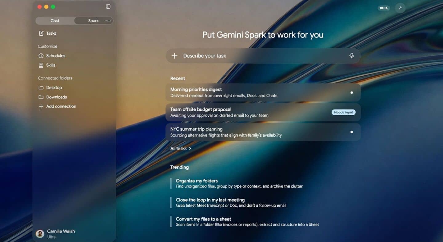 Google updates Gemini Spark to edit Docs spreadsheets and slides