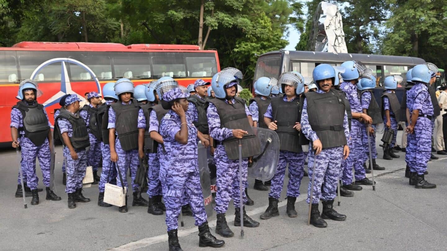 CRPF Director General Singh visits RAF 103 after pellet controversy