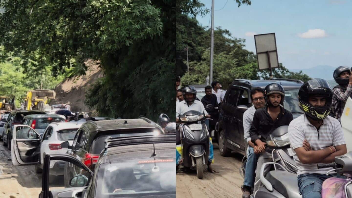 Pani Wala Bend landslide blocks Mussoorie-Dehradun road, nearly 10-km jam