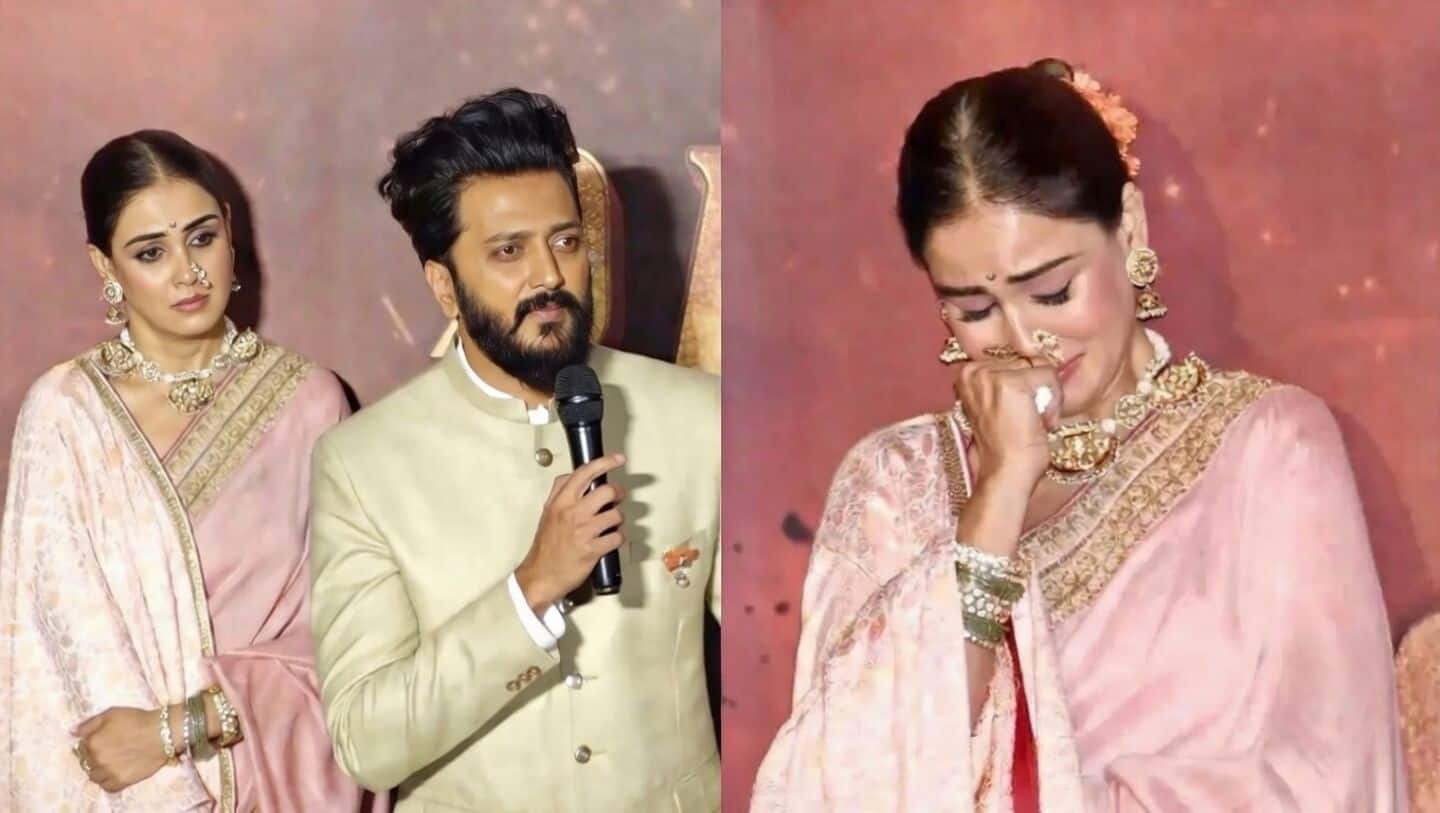 Actress Deshmukh emotional after director Deshmukh thanks at 'Raja Shivaji'