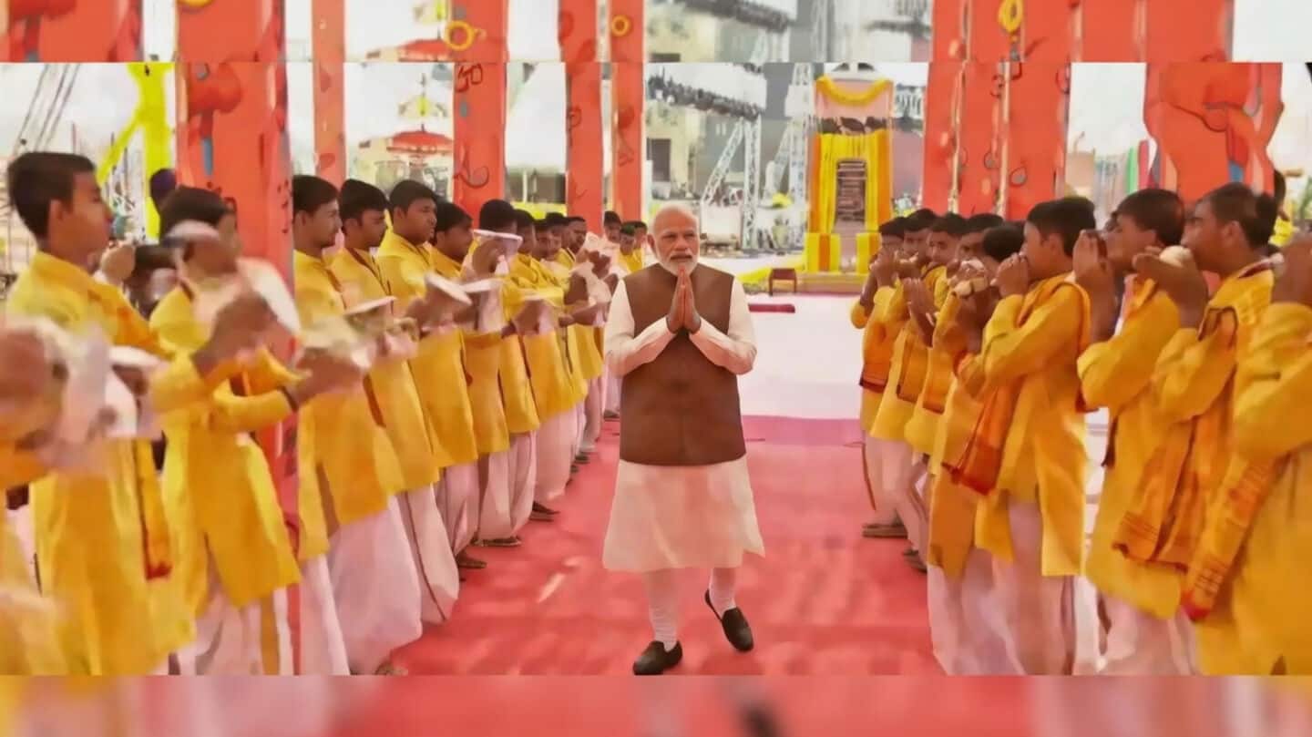 Narendra Modi leads Gir Somnath roadshow marking 75th temple anniversary