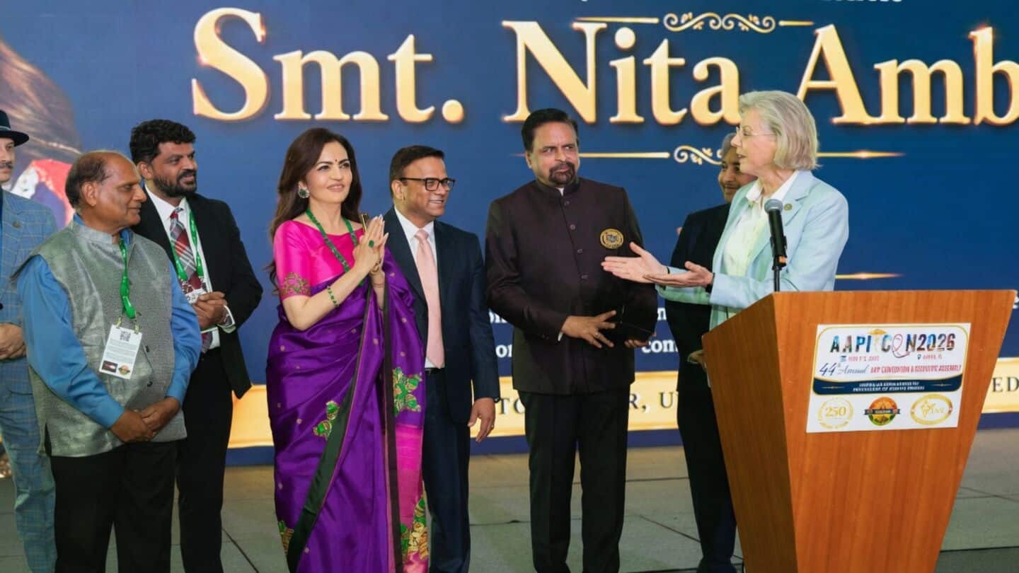 Nita Ambani receives AAPI Humanitarian Award, celebrates shared values