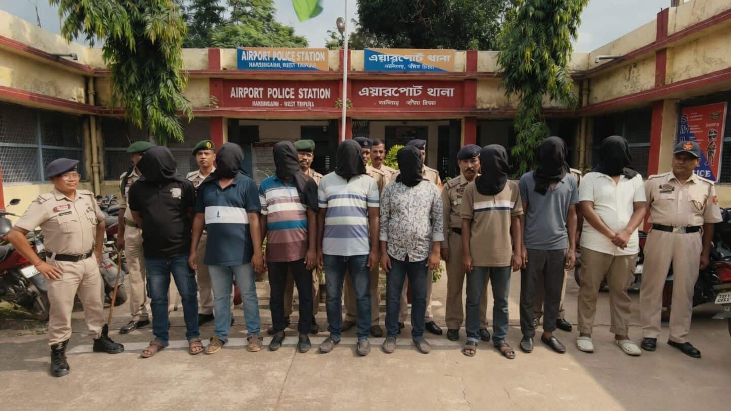 Tripura police arrest 8 Bangladeshi nationals at Agartala airport