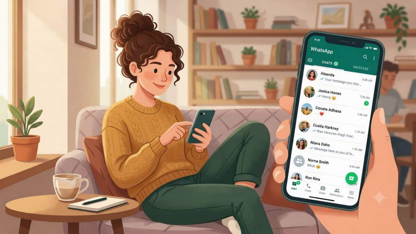 WhatsApp beta 2.26.41.7 reveals circular highlight in Android navigation bar