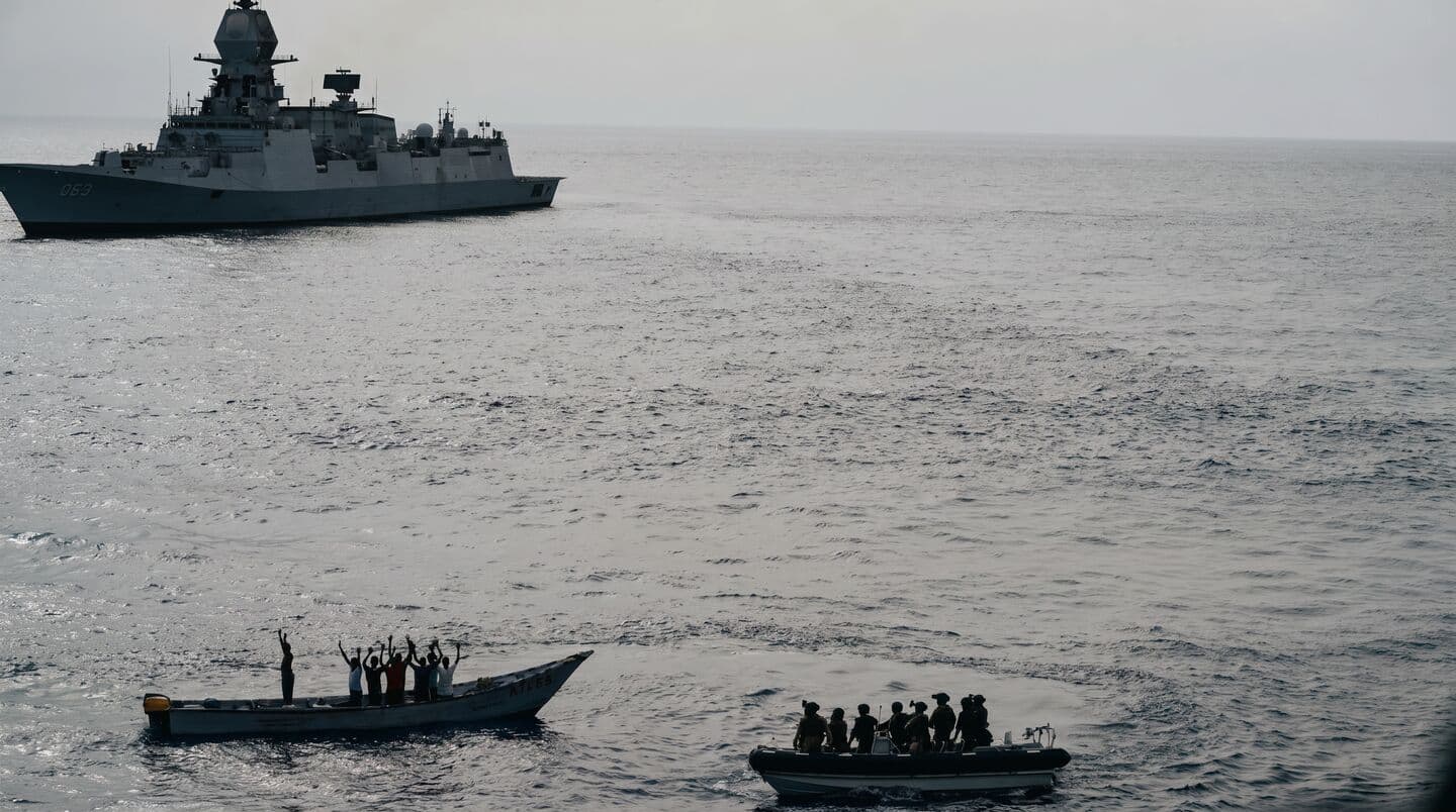 INS Kolkata stops suspected pirate attack in Western Indian Ocean