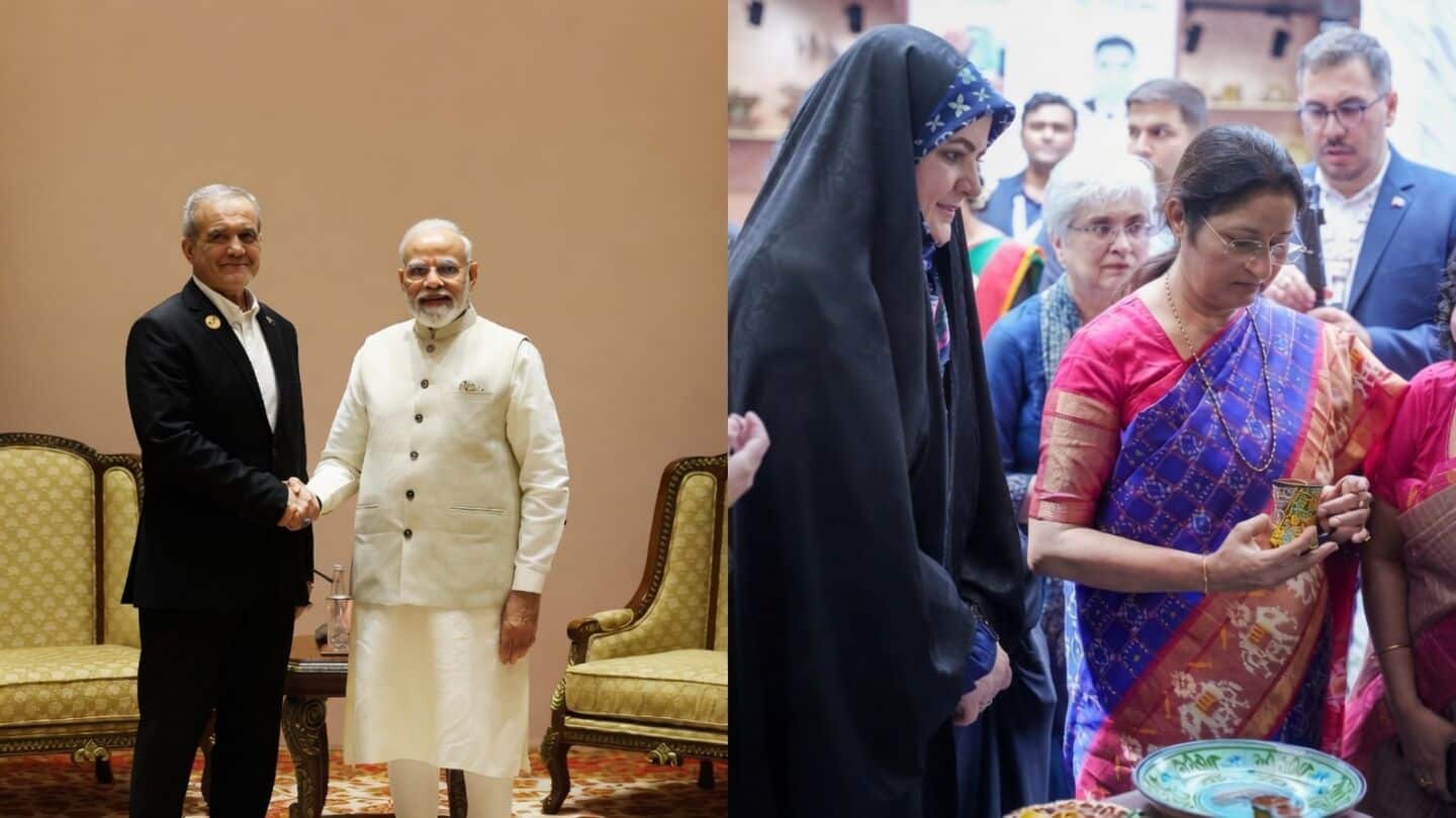 Pezeshkian welcomed by President Murmu at Rashtrapati Bhavan, meets Modi