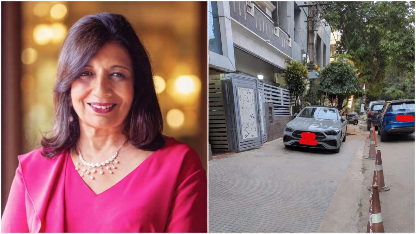 Kiran Mazumdar-Shaw slams Mercedes blocking Bengaluru footpath amid 'Safe Footpath'