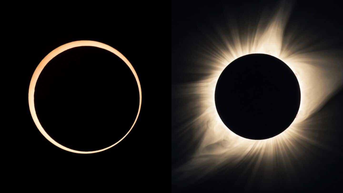 Annular and total solar eclipses will occur in 2027