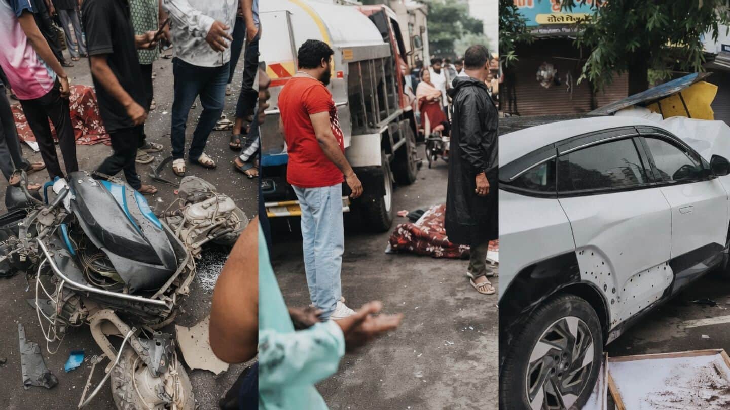 Navi Mumbai's Taloja speeding car kills 2 injures 8 pedestrians