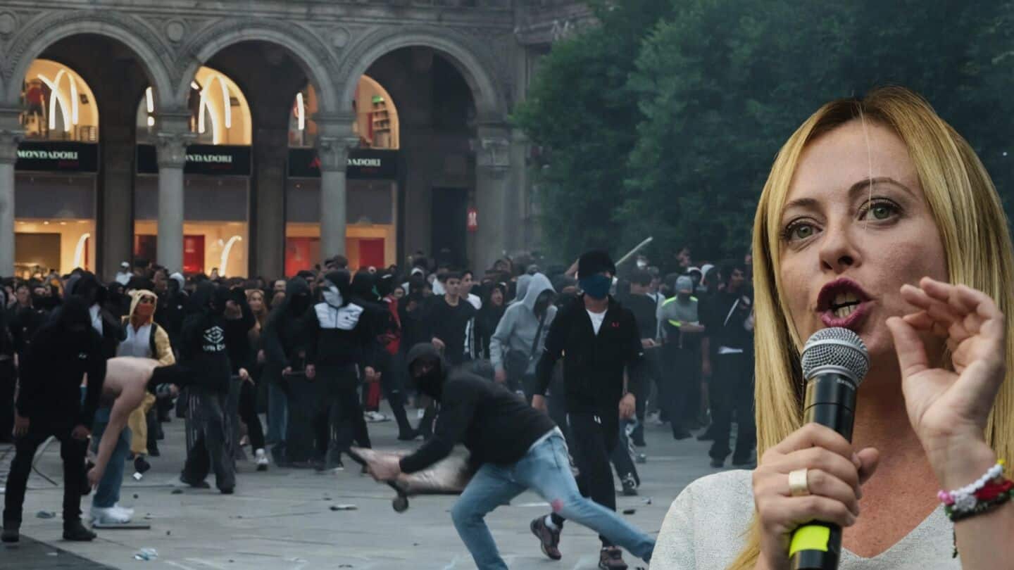 Prime Minister Georgia Meloni condemns Milan protests that turned violent
