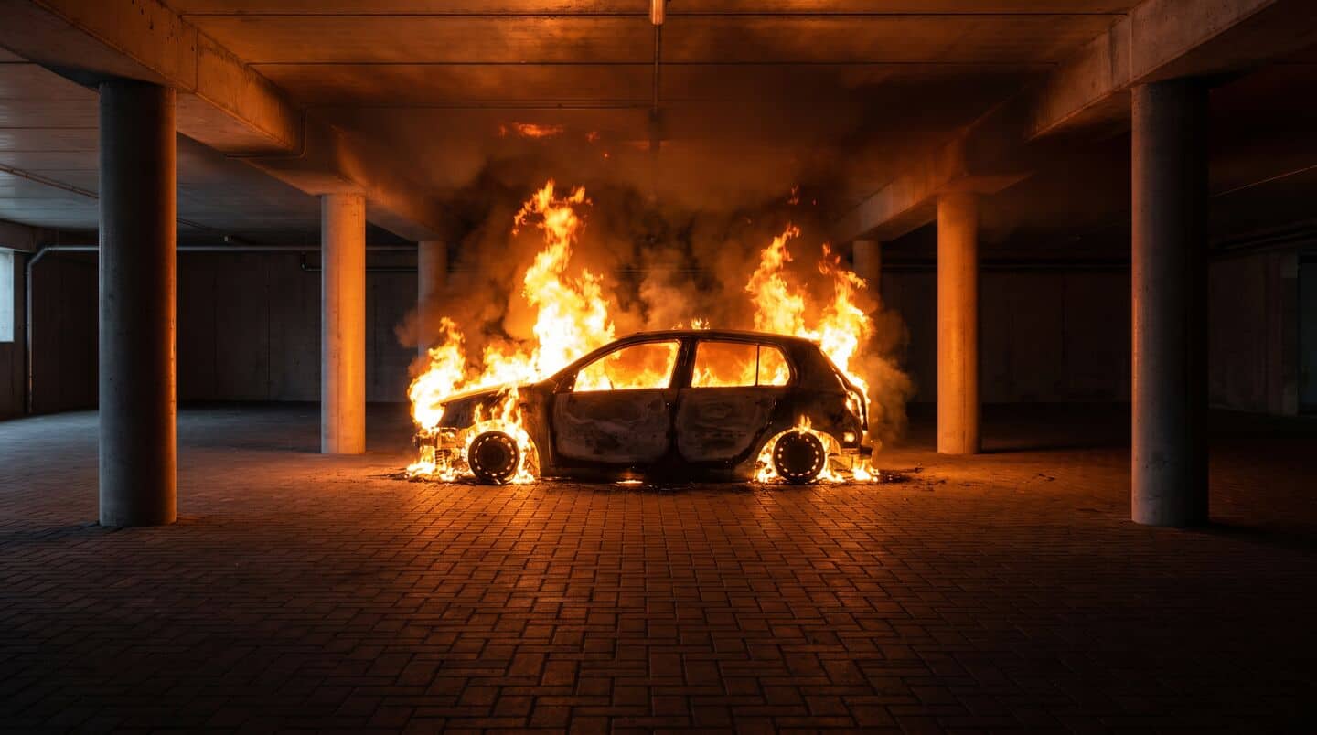 Charging EV catches fire at Surya Nagar 4-story Ghaziabad building