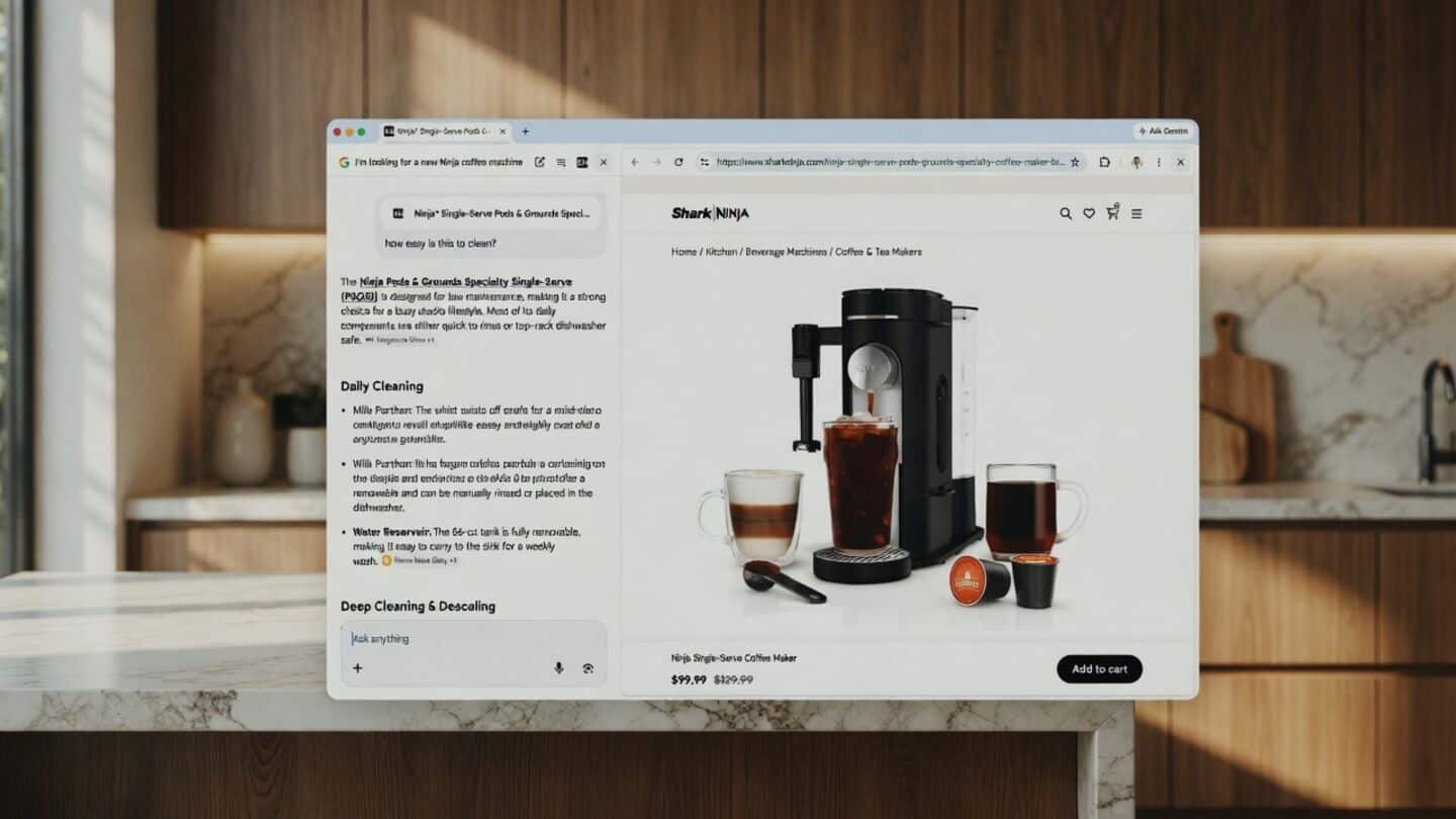Google updates Chrome AI mode to show links beside summary