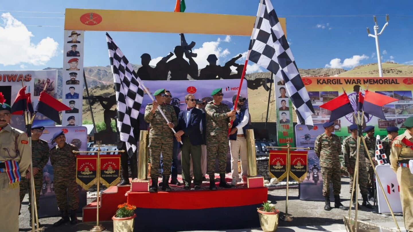Indian Army launches 2,400km Gunners Ladakh Odyssey from Kargil Memorial