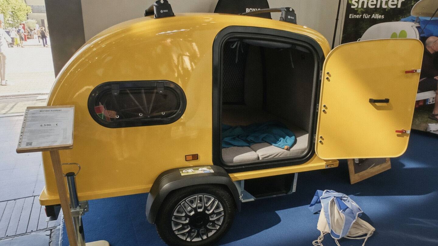 Kleox teardrop camper appears at 2026 Caravan Salon under €10,000