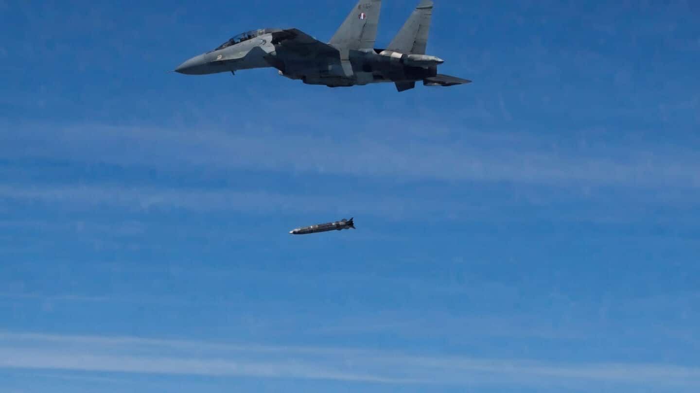 DRDO and IAF test RudraM-II from Su-30MKI hit target accurately