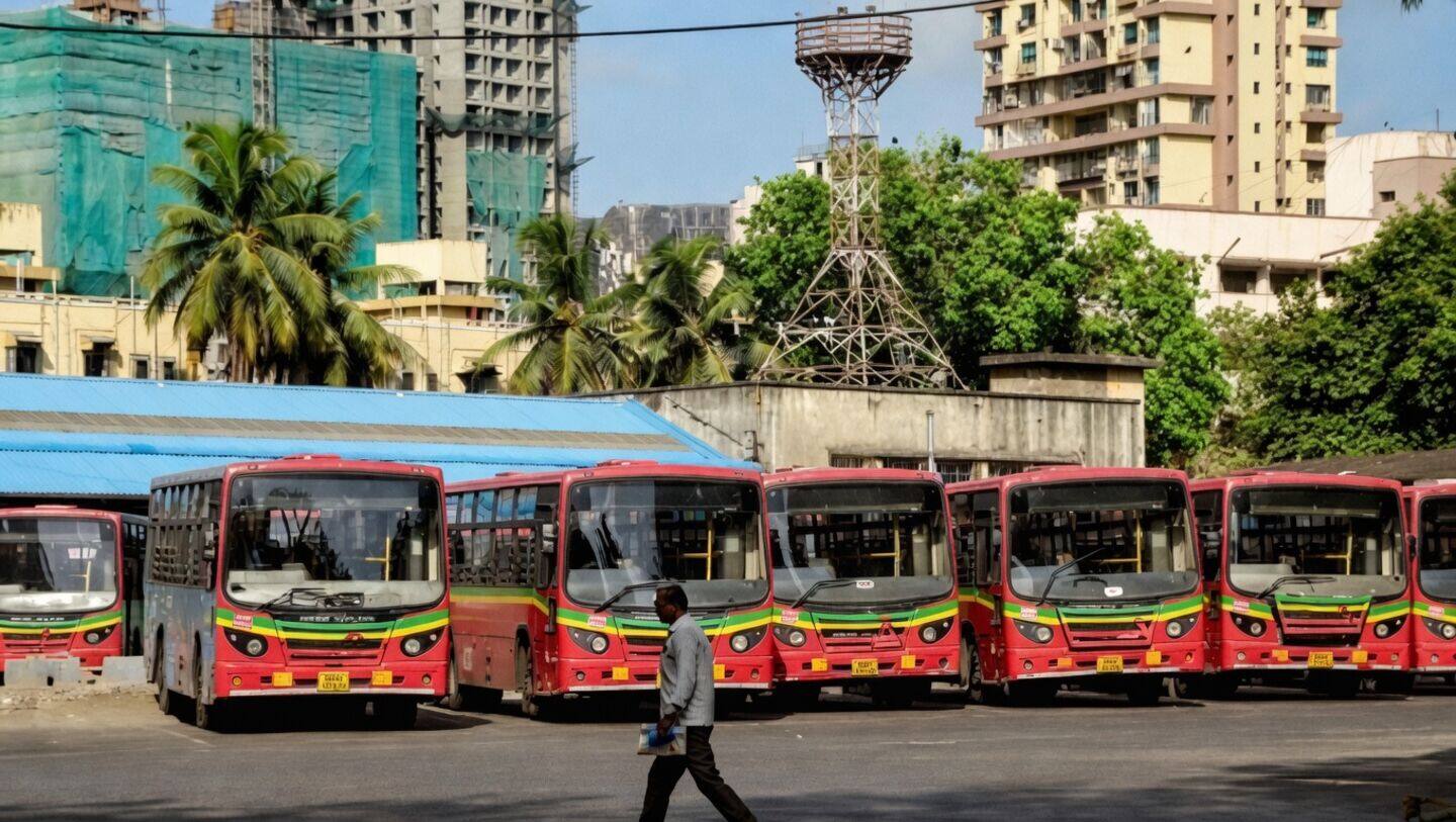 BEST employees launch indefinite strike halting Mumbai's local bus services