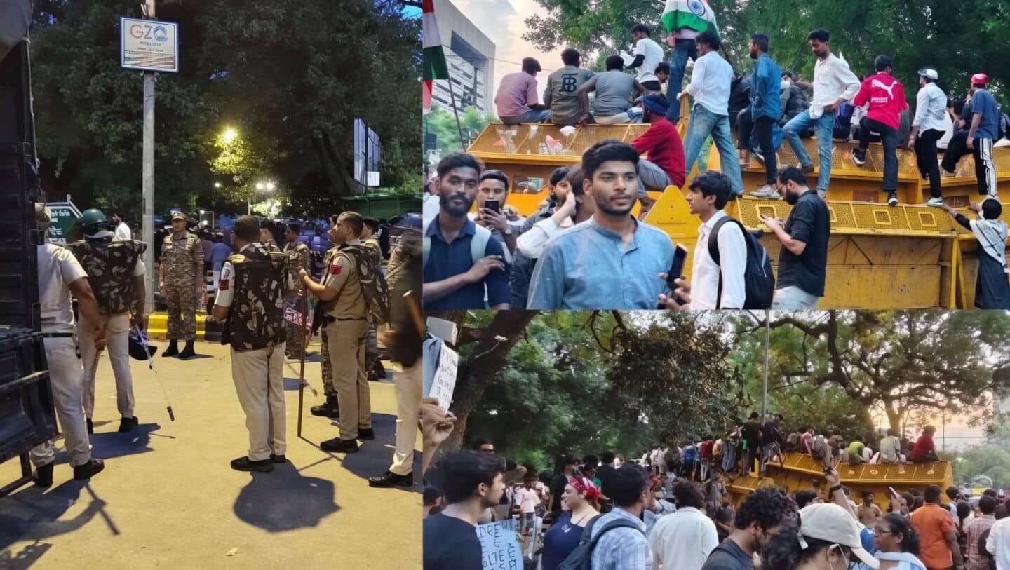 CJP protest turns violent near Sansad Marg, internet access cut