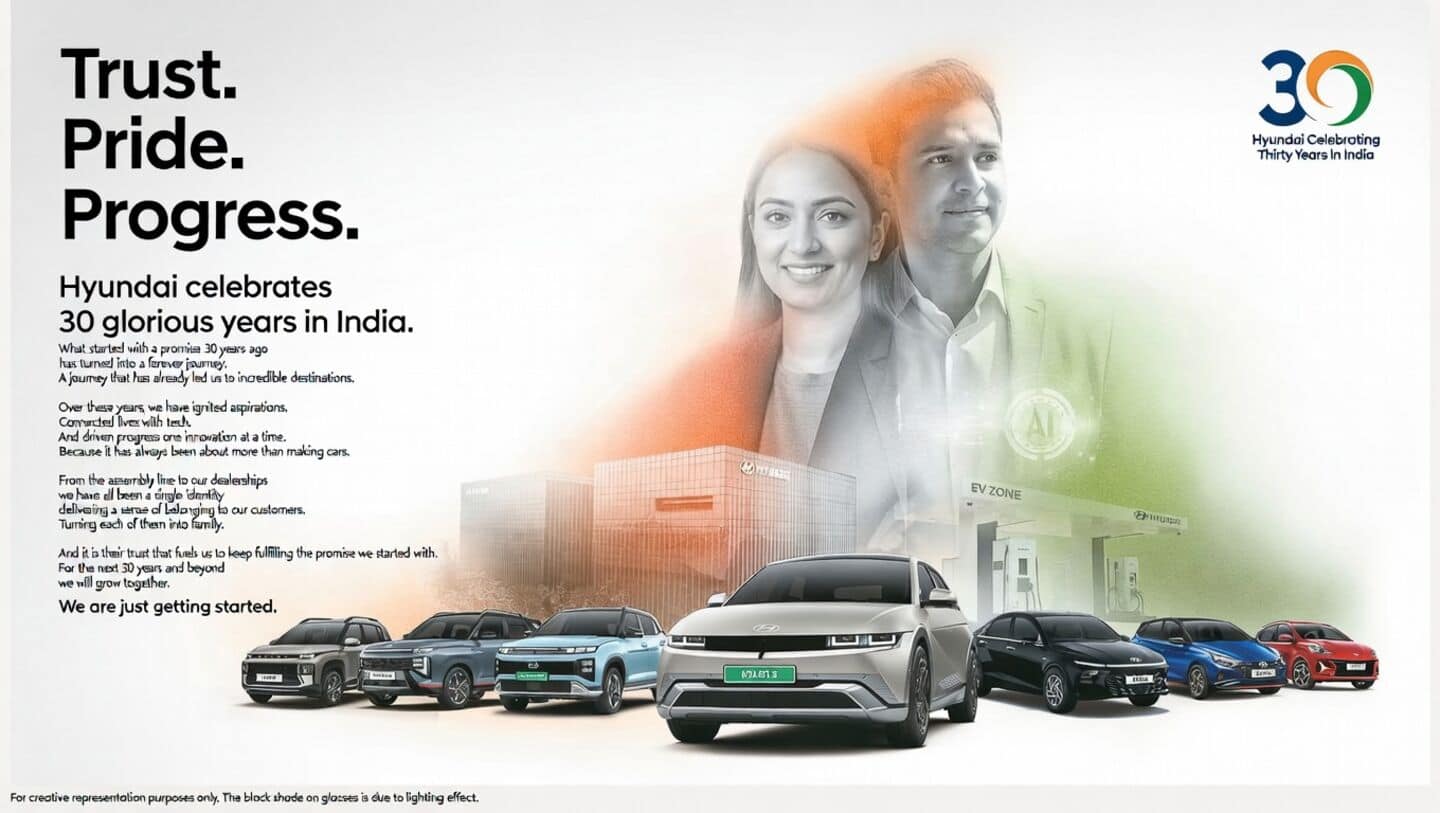 Hyundai marks 30 years in India with ₹45,000cr investment