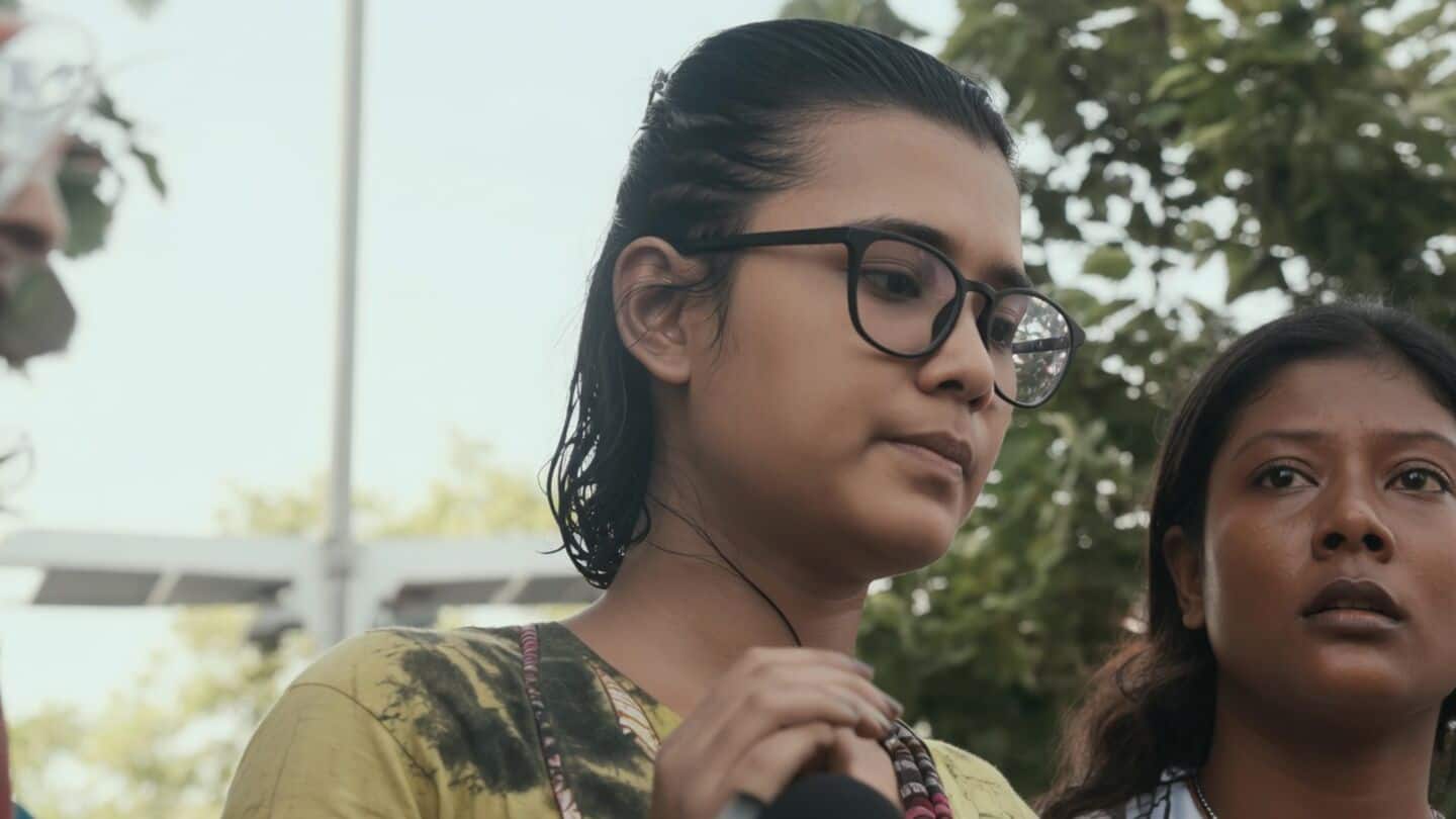AISA president Neha Bora hit with ink during Ranchi protest