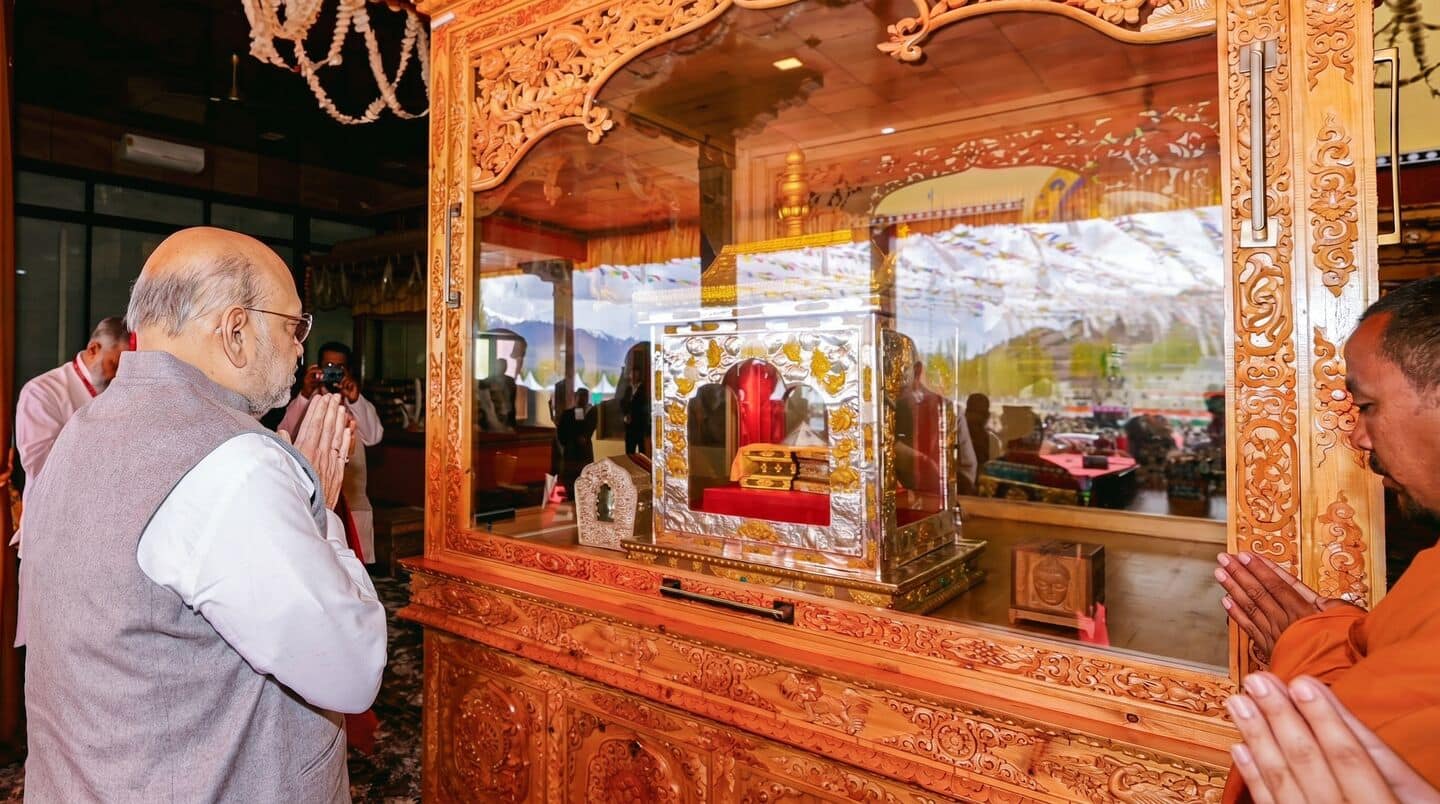 Home Minister Amit Shah announces Buddha relics returning to Ladakh