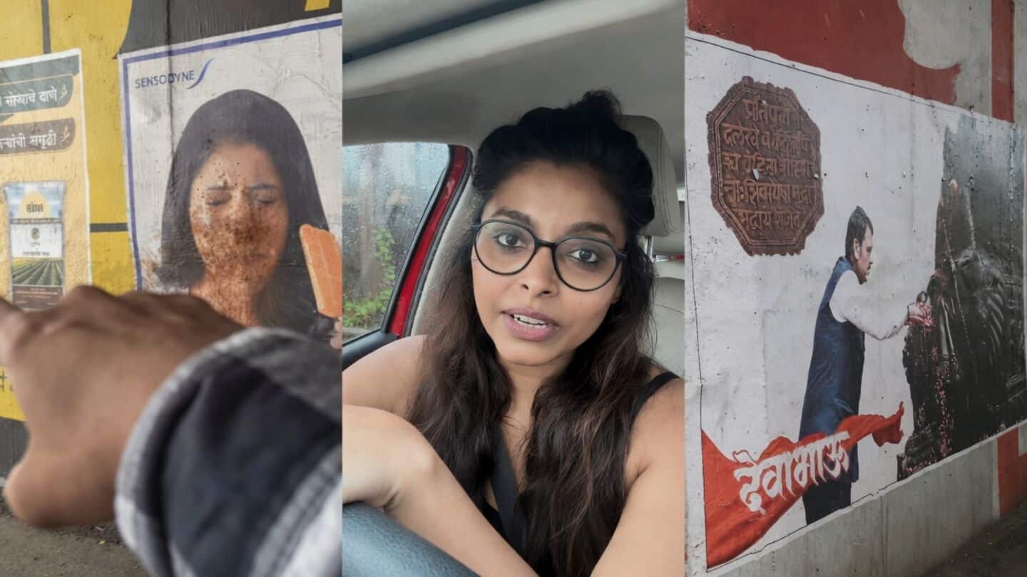 Wardha video shows Divya Unny ad defaced, leaders' posters untouched