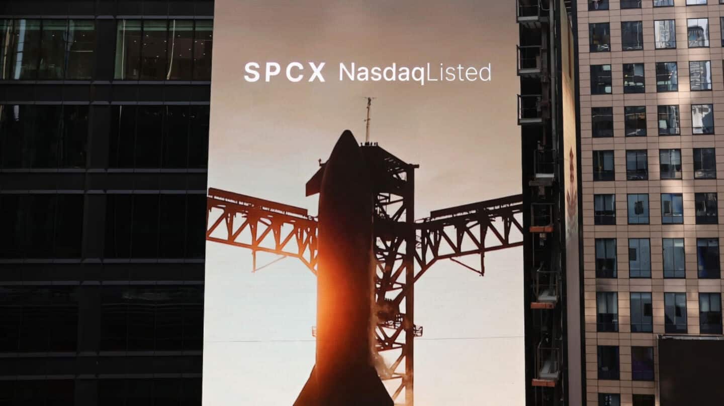 SpaceX Nasdaq-100 weight rising from 1.28% to 2.82% starting Monday