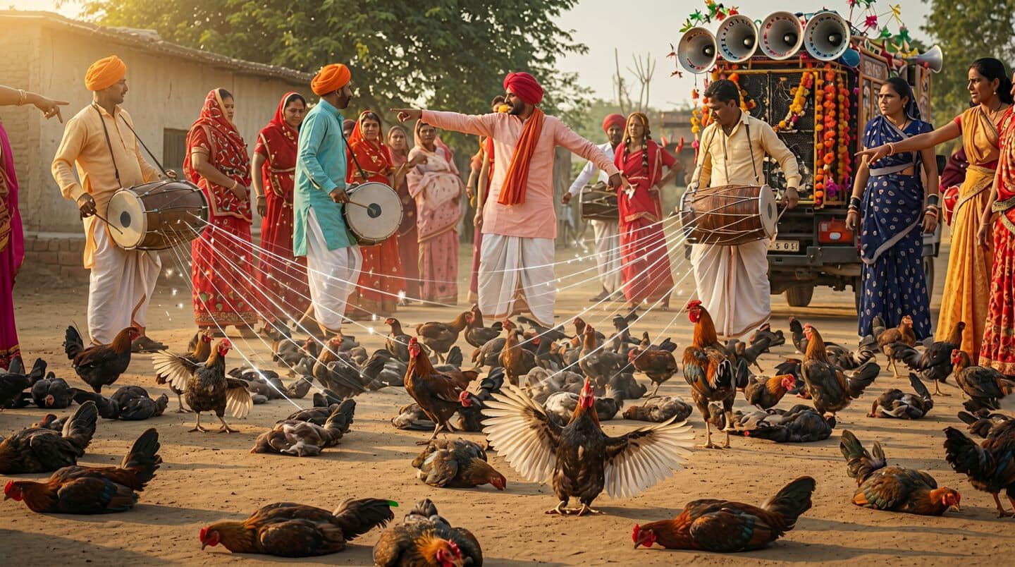 April 25 Uttar Pradesh wedding music reportedly killed 140 chickens