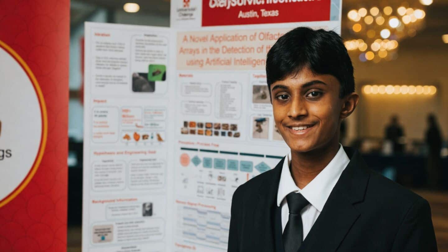 Samvith Mahadevan, 14, builds the Allergent to spot hidden allergens