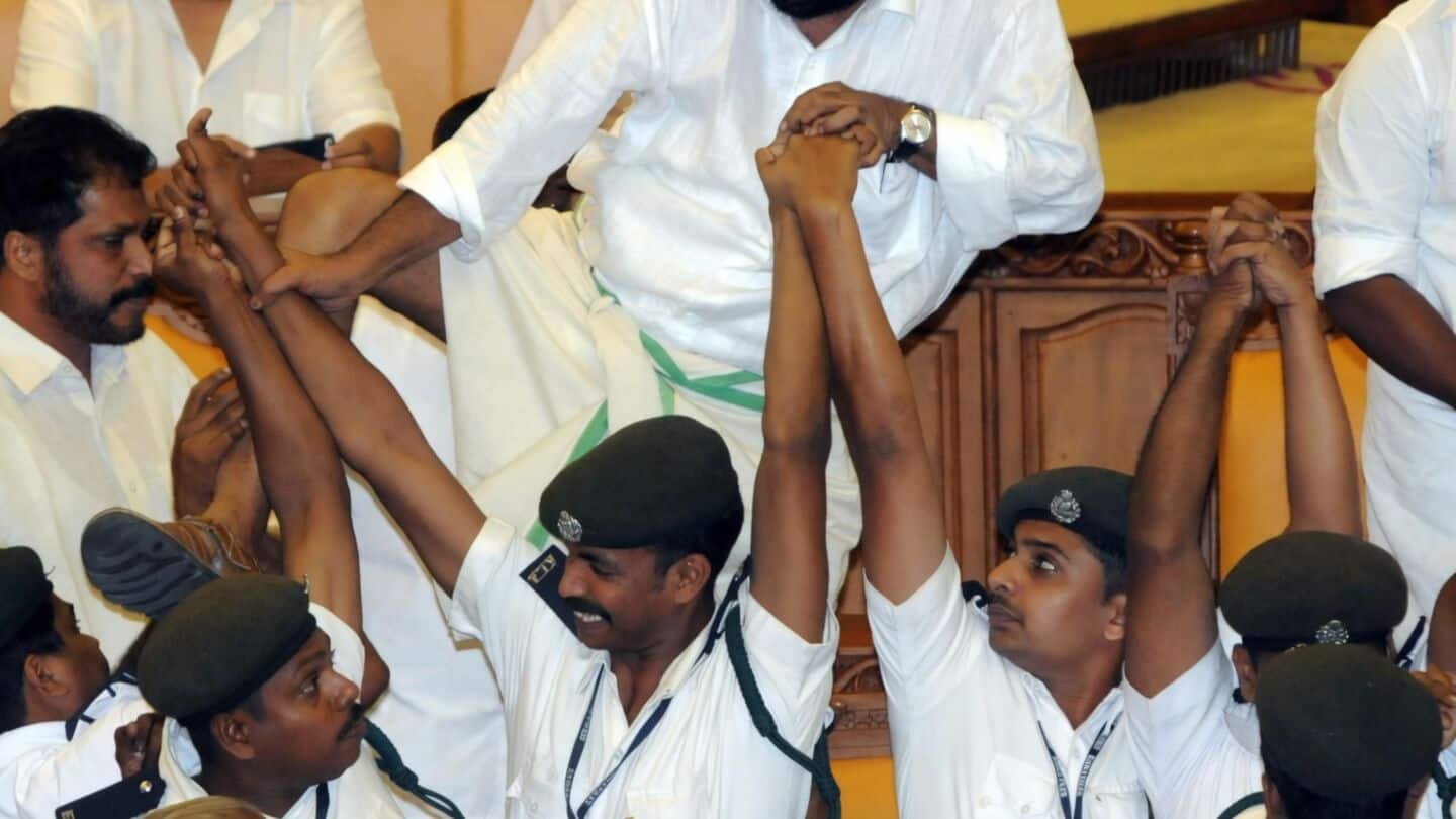 Kerala Assembly 2015 melee trial begins November 3, ₹2.2L damage