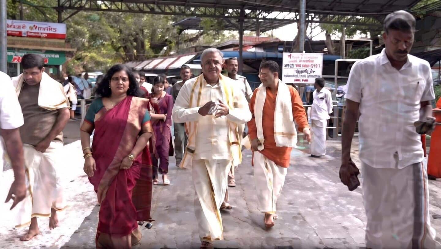 Chief Election Commissioner Gyanesh Kumar joined Srivani darshan at Tirumala