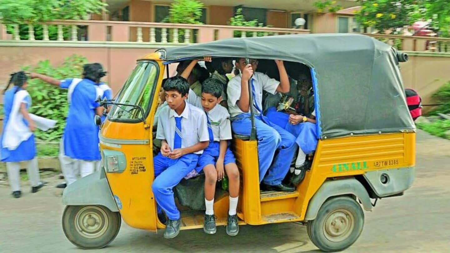 24 schoolkids squeezed into 1 auto in Telangana—here's why it keeps happening