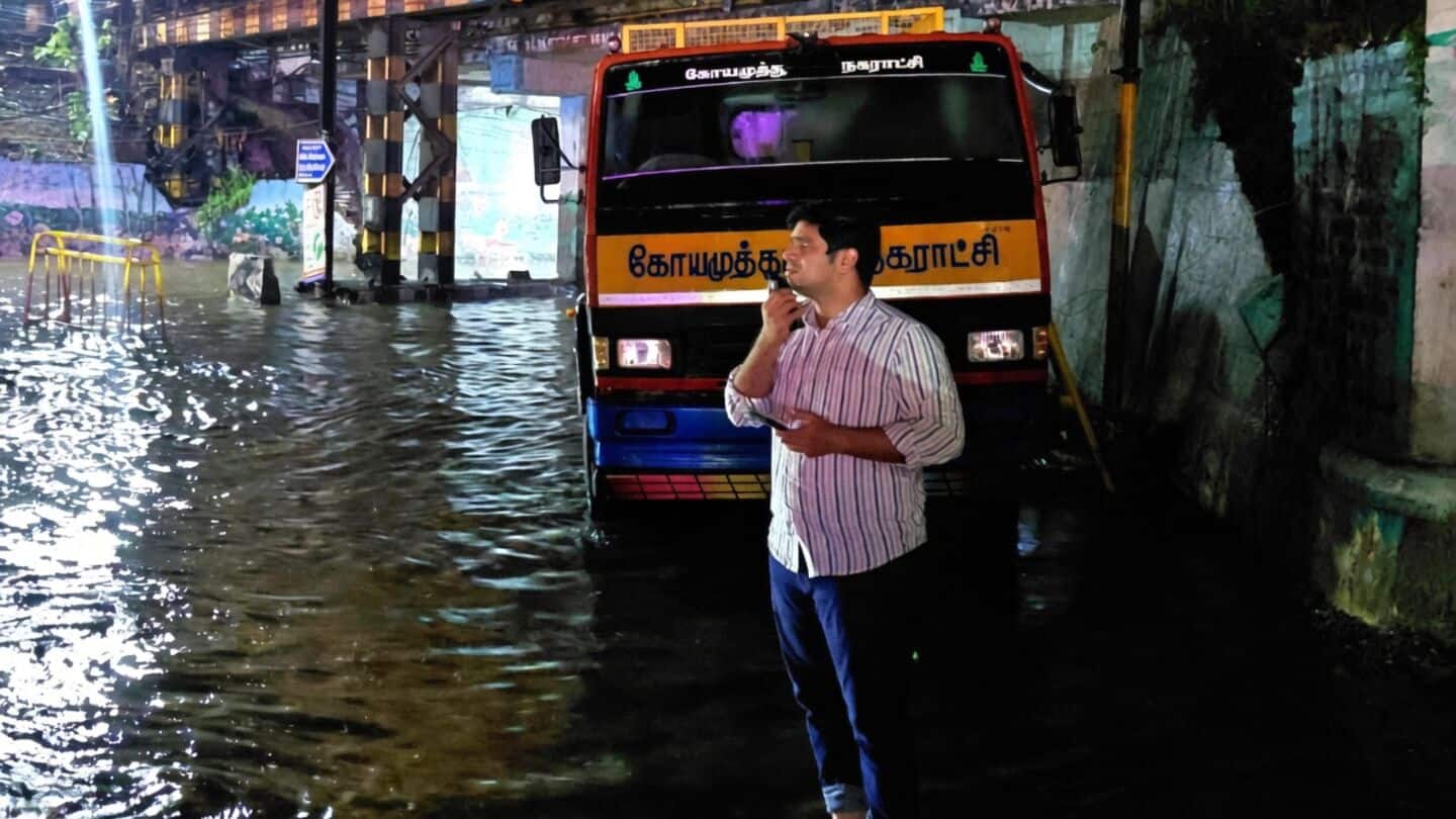 Heavy rains flood Coimbatore roads ahead of Ayudha Puja