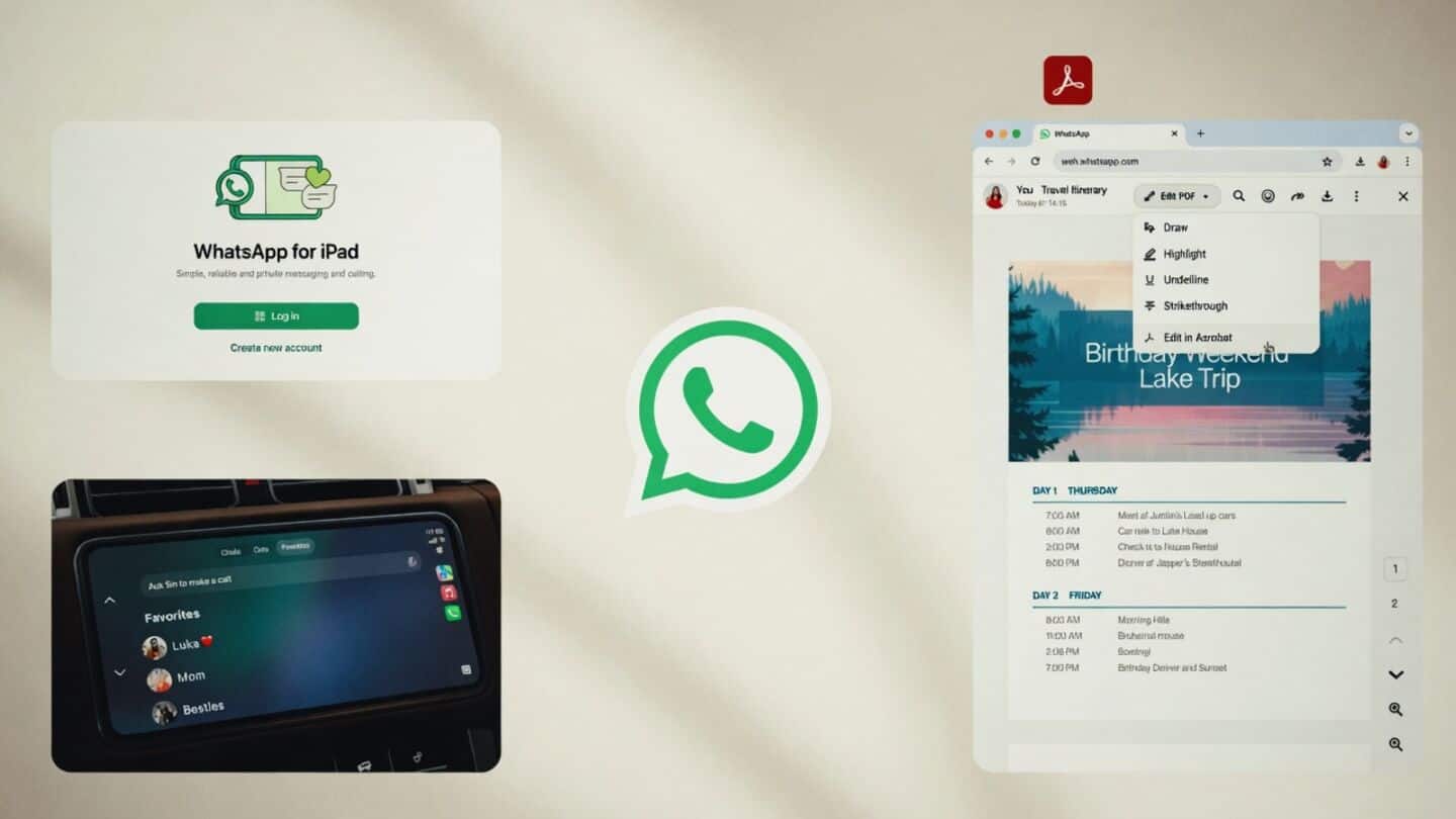 WhatsApp adds iPad setup plus music sharing on Status