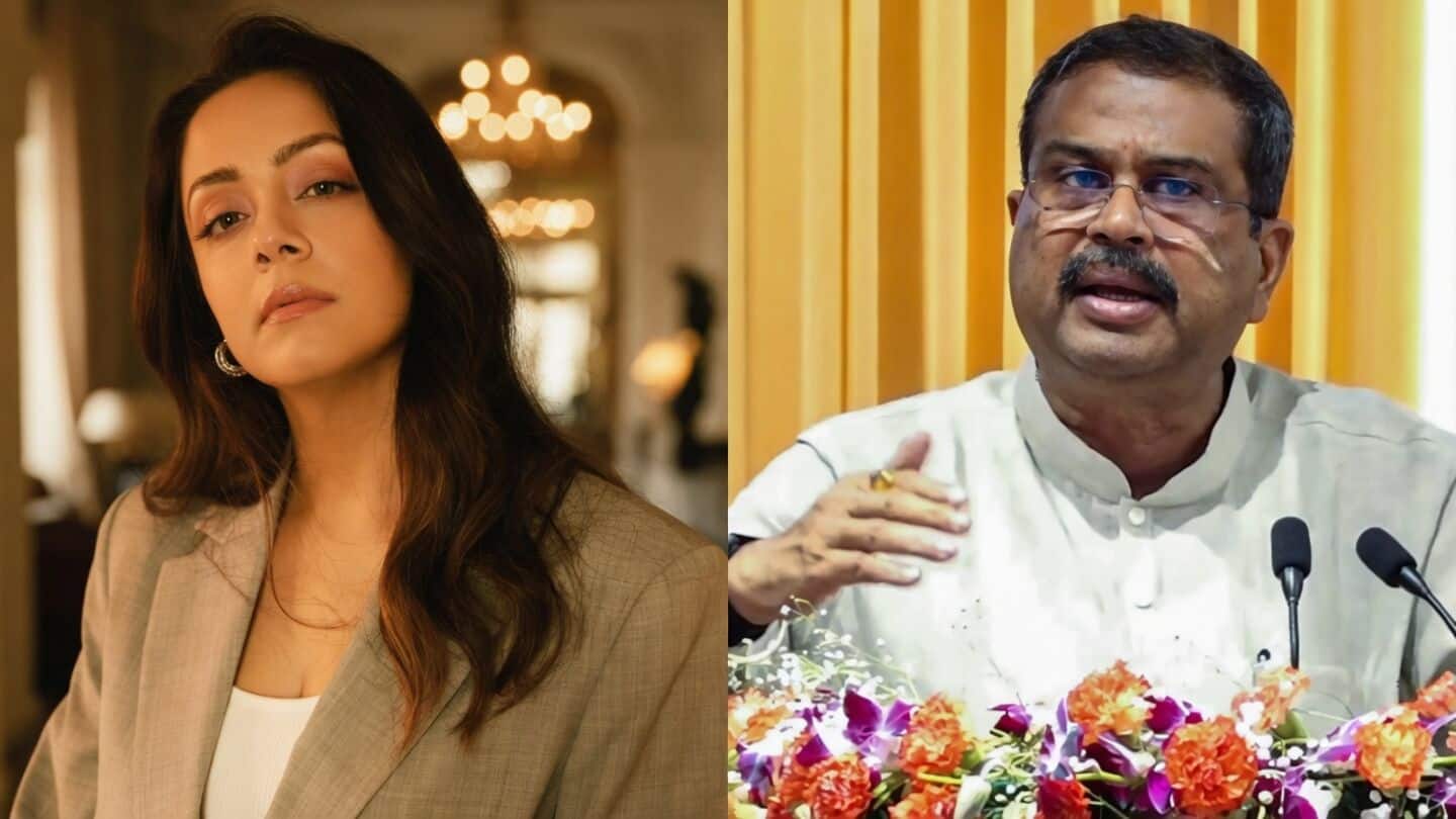 Actor Jyotika asks Union Education Minister Dharmendra Pradhan to resign