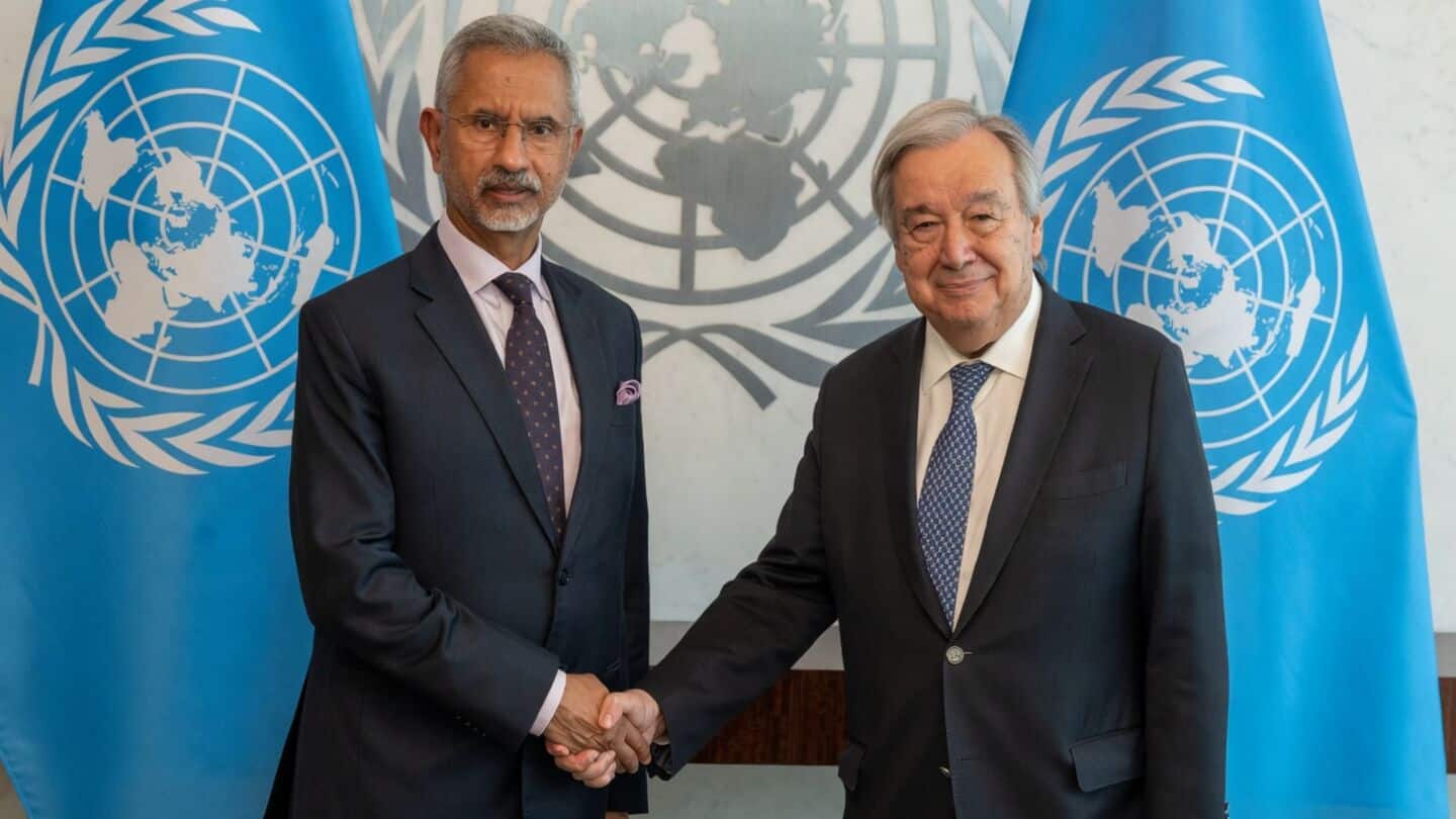 S Jaishankar meets Antonio Guterres, launches UNSC 2028-29 campaign
