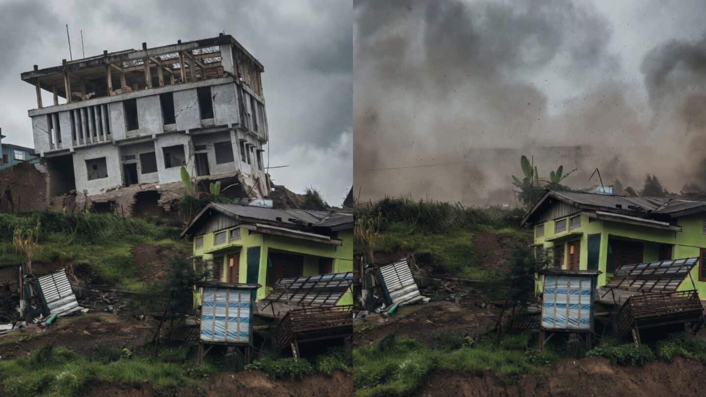 Heavy rain triggers Tuensang landslide, DTO collapses and demolition ordered