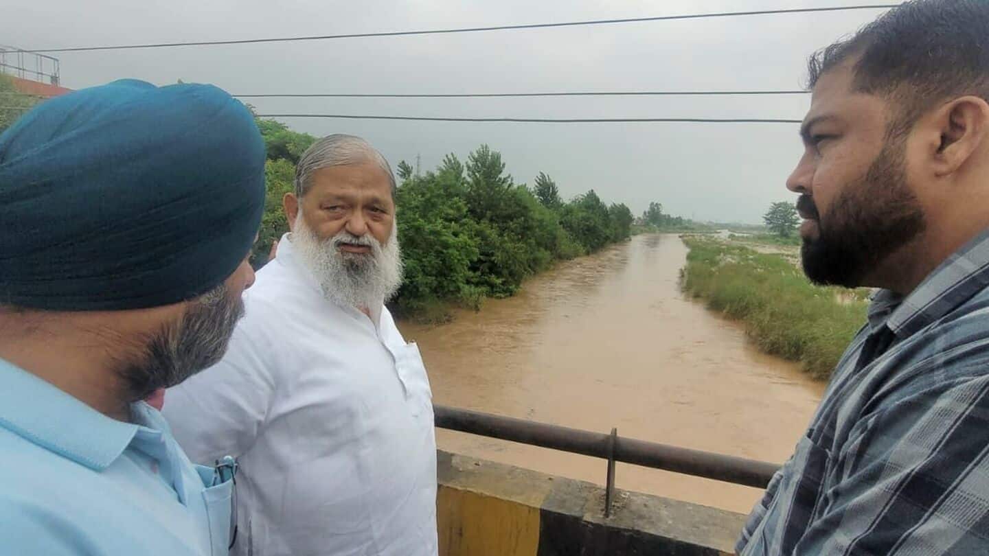 Haryana: Tangri river overflows, floods Ambala neighborhoods