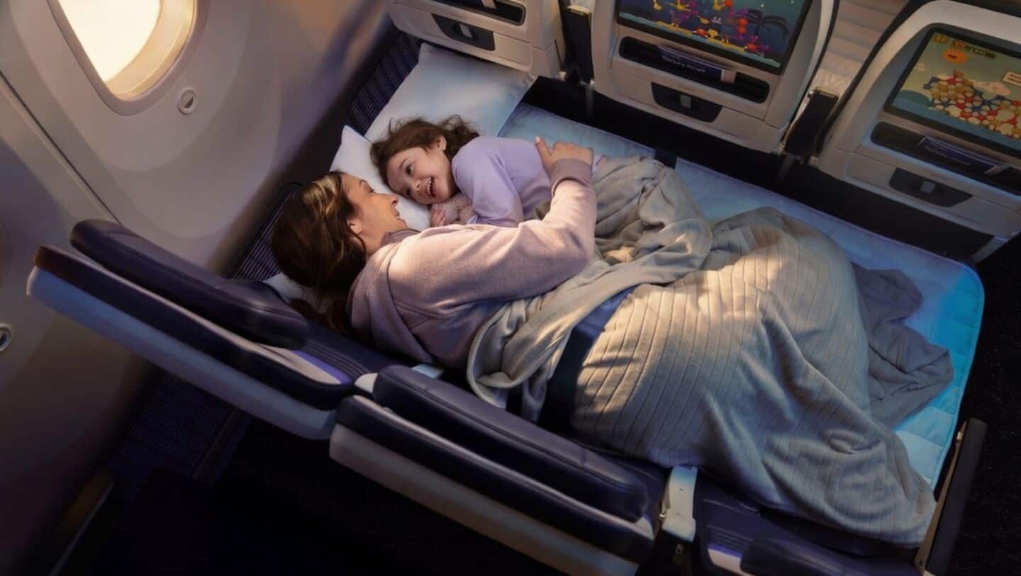 United's new Relax Row turns into a couch
