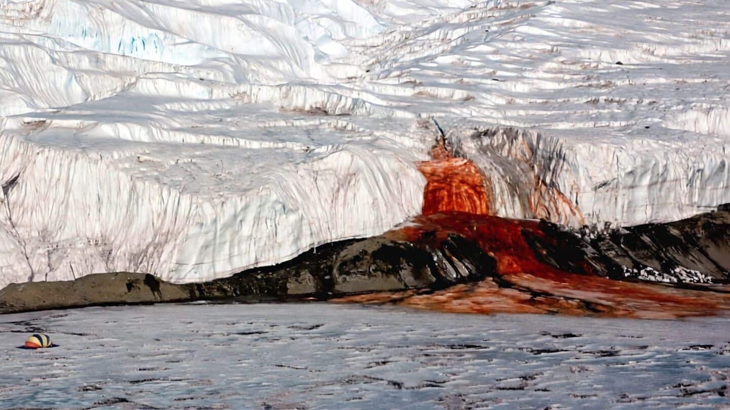 Scientists explain Antarctica's Blood Falls red via ancient iron brine