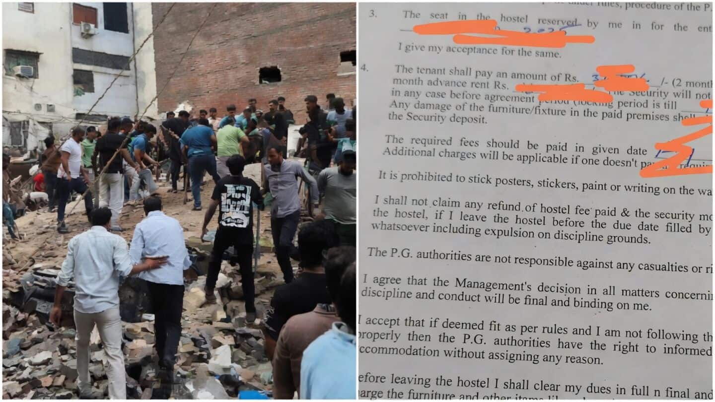 Delhi Satya Niketan PG collapse kills 7, 11 students rescued