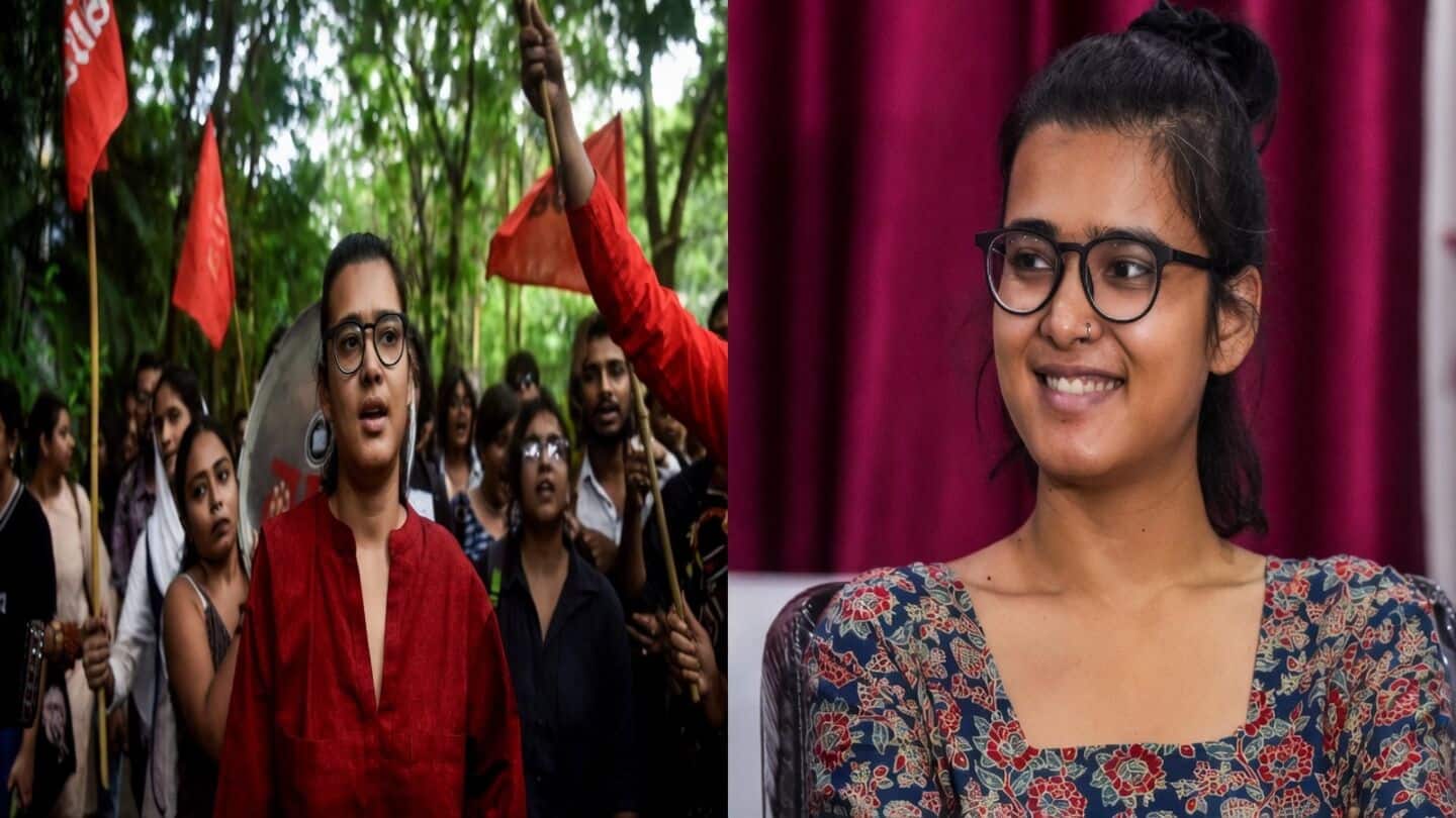 Neha Bora leads AISA protests demanding Chief Election Commissioner resignation