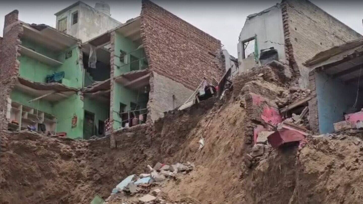 Six houses collapse amid excavation work in Mathura