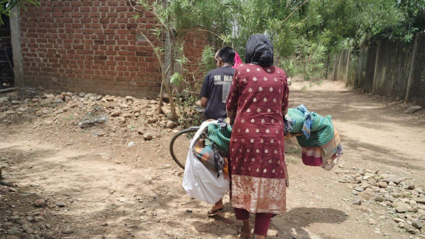 No ambulance, younger son absent, Kantapada family carries Jayanti Bacha