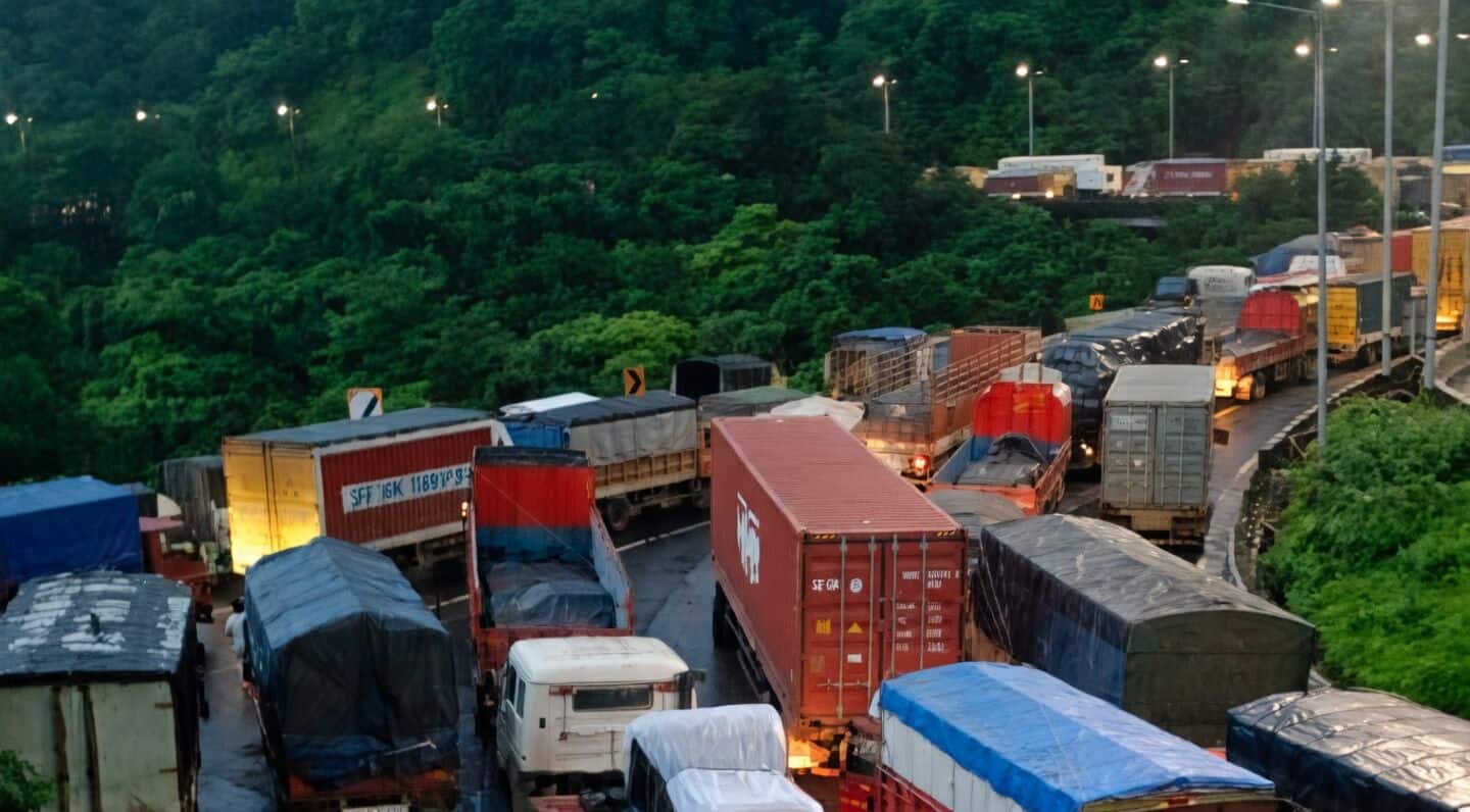 Truck dropped plates on Mumbai-Pune Expressway, broke down, 39-km jam