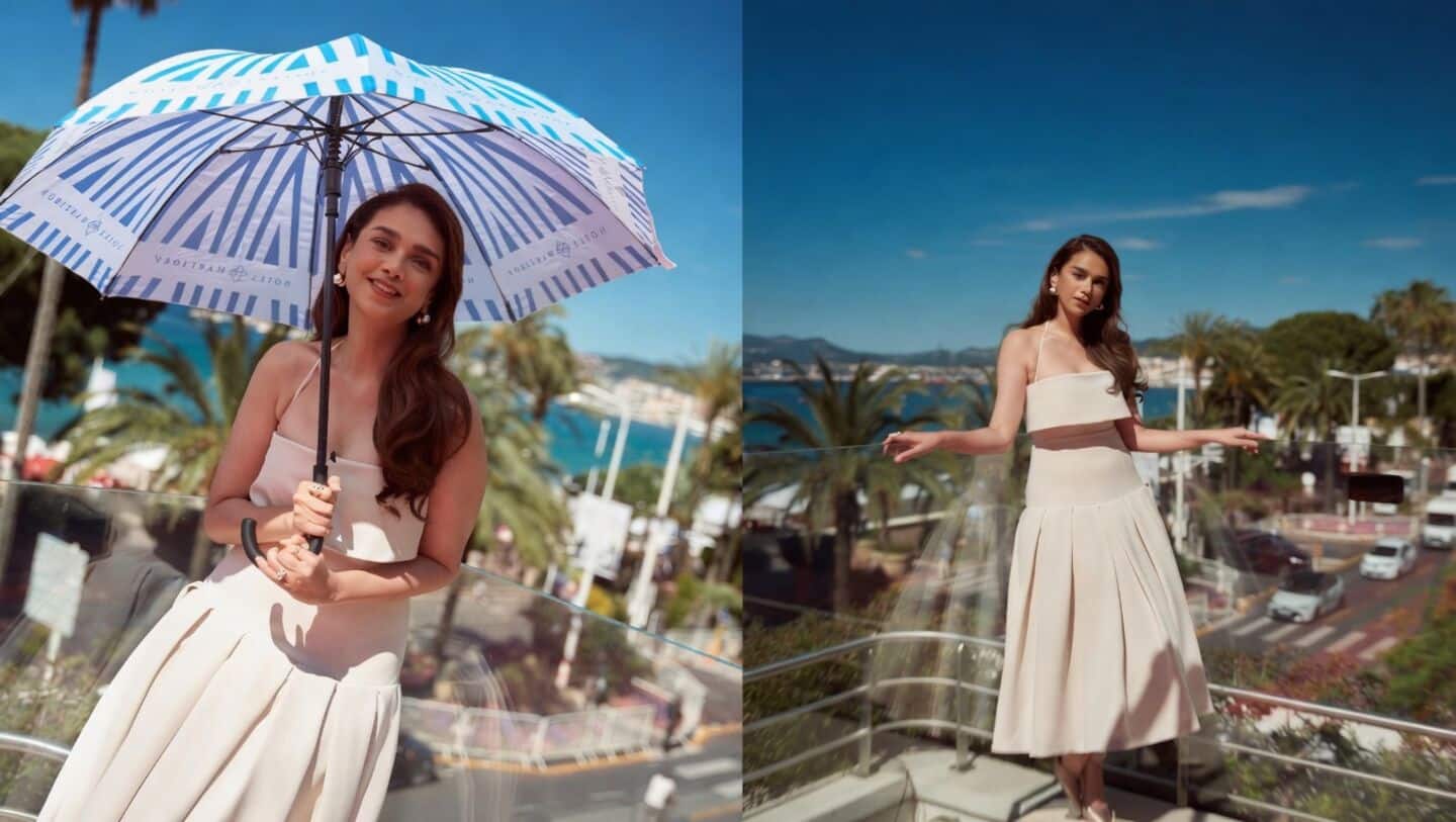 Hydari channels vintage Hollywood glamor on Cannes red carpet